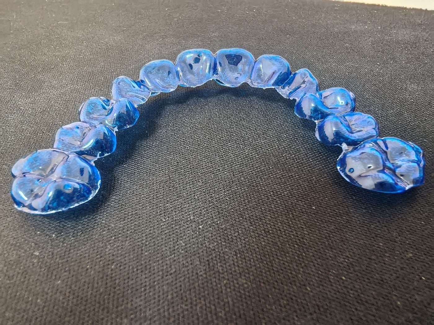 Aligner cut from blue sheet